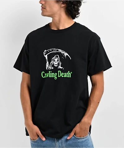 Crawling Death Reaper Logo Black T-Shirt