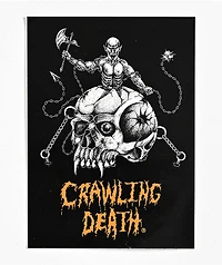 Crawling Death Skull Fighter Sticker