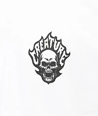 Creature Bonehead Flame White Long Sleeve T-Shirt