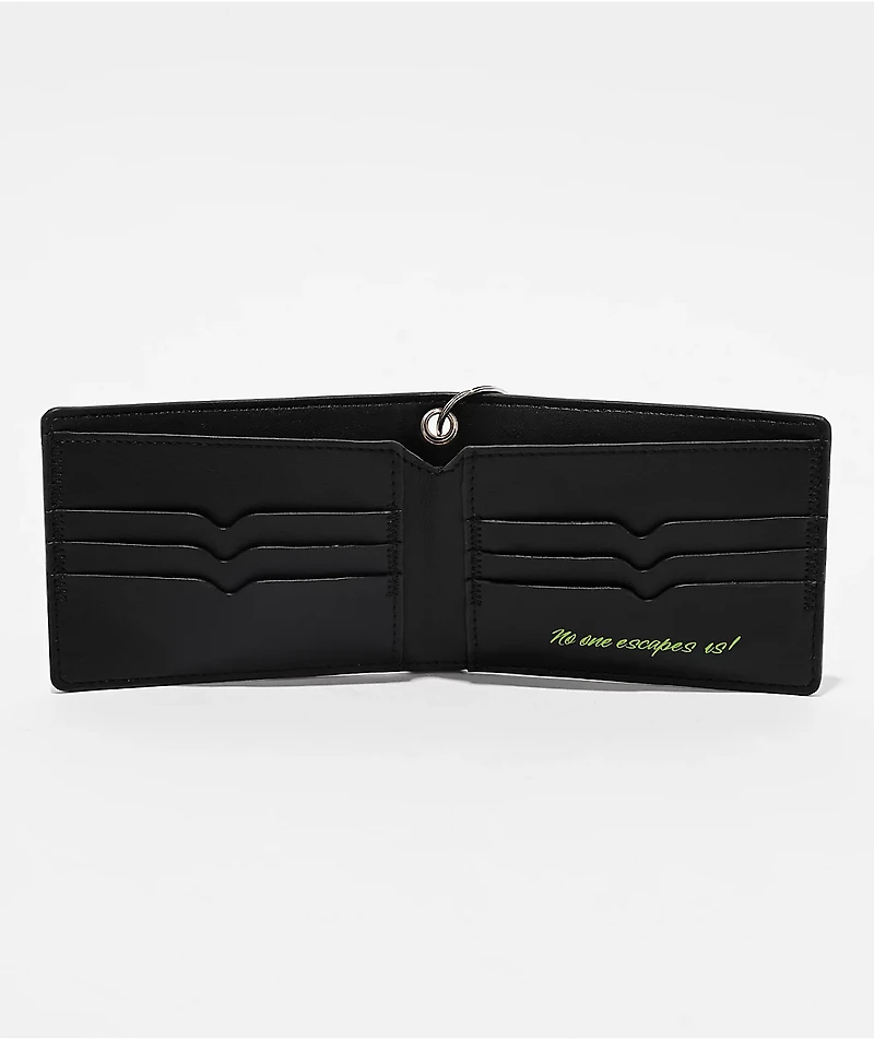 Creature Chop Shop Black & Green Chain Wallet