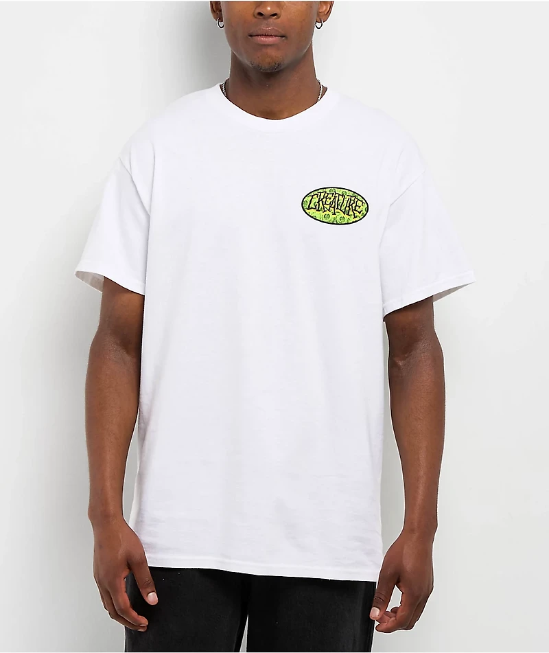 Creature Crash And Burn White T-Shirt