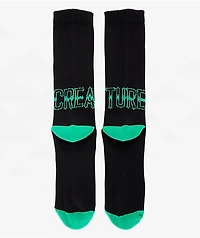 Creature Drop Out Black Crew Socks