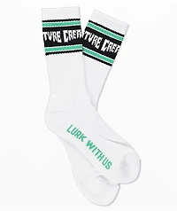 Creature Lurk With Us White Crew Socks