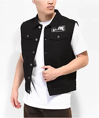 Creature Spindel Black Denim Vest