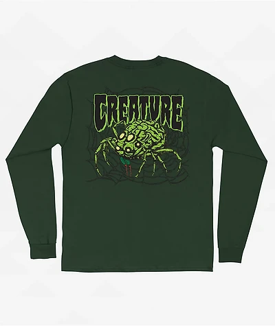 Creature Spindel Forest Green Long Sleeve T-Shirt