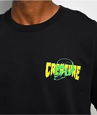 Creature Spiral Skull Black T-Shirt