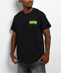 Creature Spiral Skull Black T-Shirt