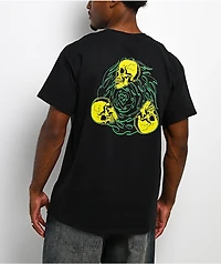 Creature Spiral Skull Black T-Shirt