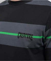 Creature Stripe Black  Knit T-Shirt