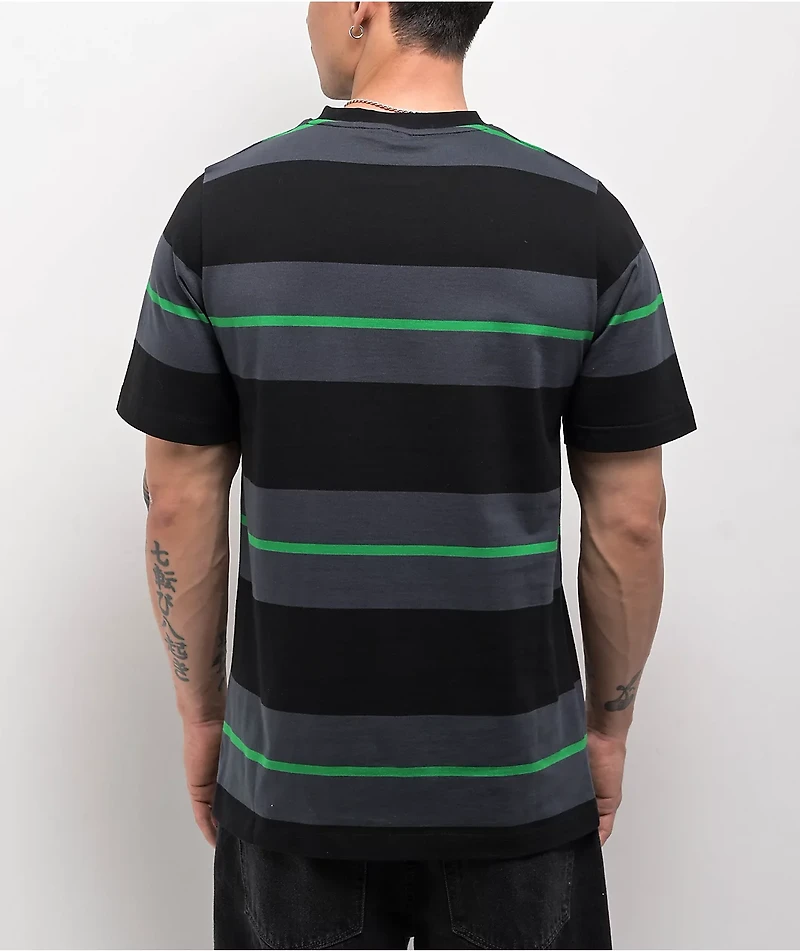 Creature Stripe Black  Knit T-Shirt