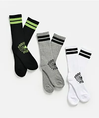 Creature Web 3 Pack Crew Socks