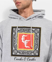 Crooks & Castles Bandana Grey Hoodie