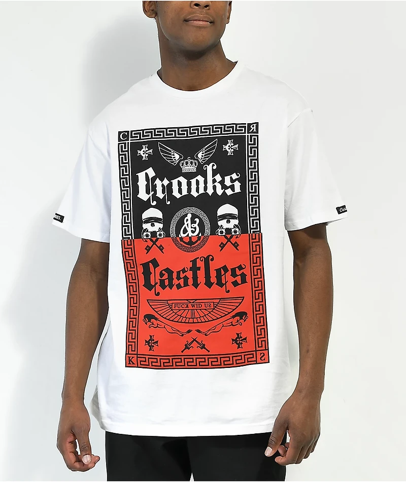 Crooks & Castles Chop Shop White T-Shirt