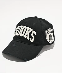 Crooks & Castles Collegiate Black Strapback Hat