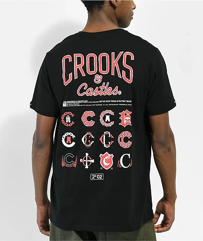 Crooks & Castles Logo Black T-shirt