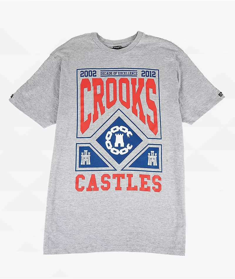 Crooks & Castles Decade Of Excellence Grey T-Shirt