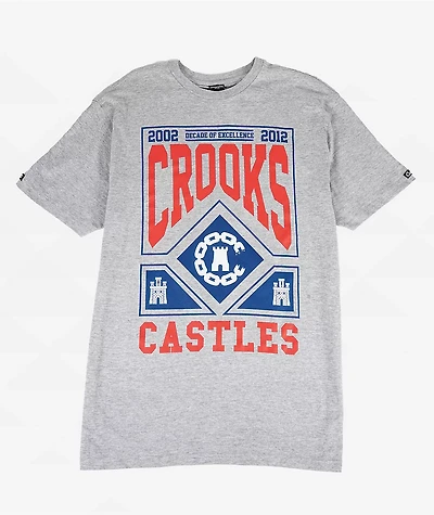 Crooks & Castles Decade Of Excellence Grey T-Shirt