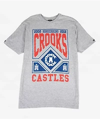 Crooks & Castles Decade Of Excellence Grey T-Shirt