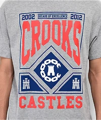Crooks & Castles Decade Of Excellence Grey T-Shirt