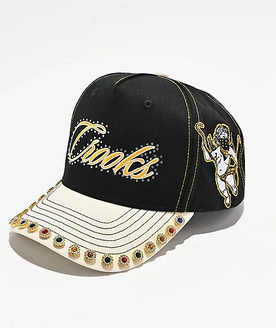Crooks & Castles Jeweled Black & White Snapback Hat