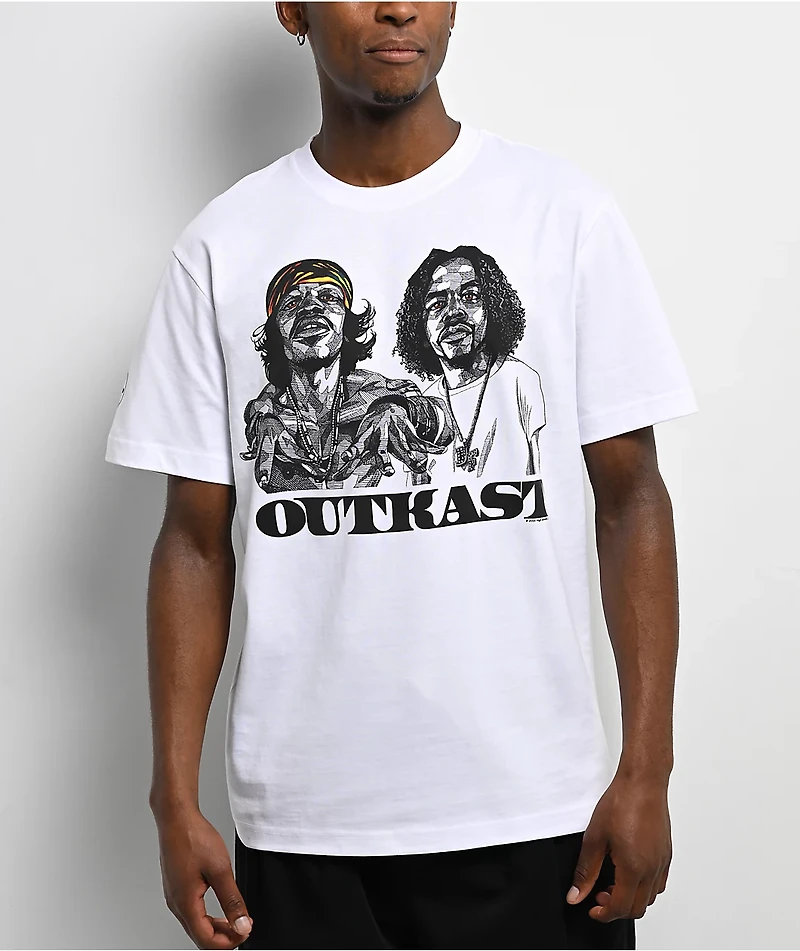 Cross Colors x Outkast Line Art White Oversized T-Shirt