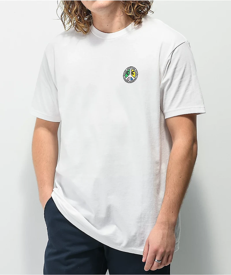 Cross Colours Black Lives For Peace White T-Shirt