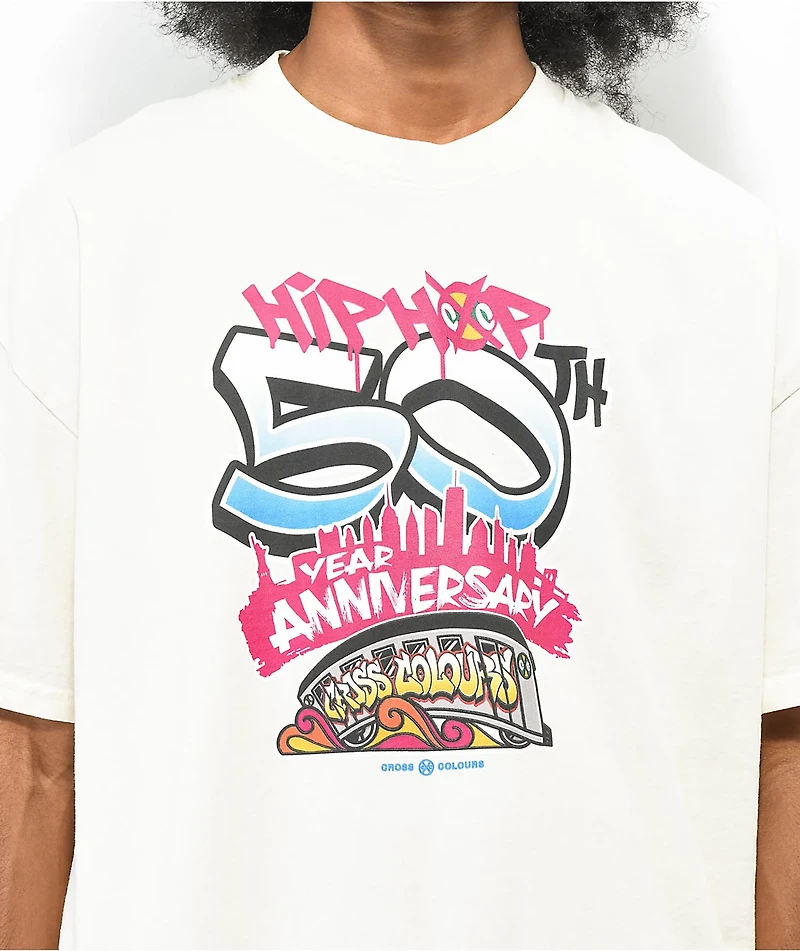 Cross Colours Hip Hop 50th Anniversary Sand T-Shirt