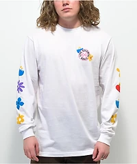 Cross Colours Live Colorful Lives White Long Sleeve T-Shirt