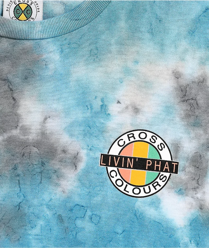Cross Colours Livin Phat Grey Tie Dye T-Shirt