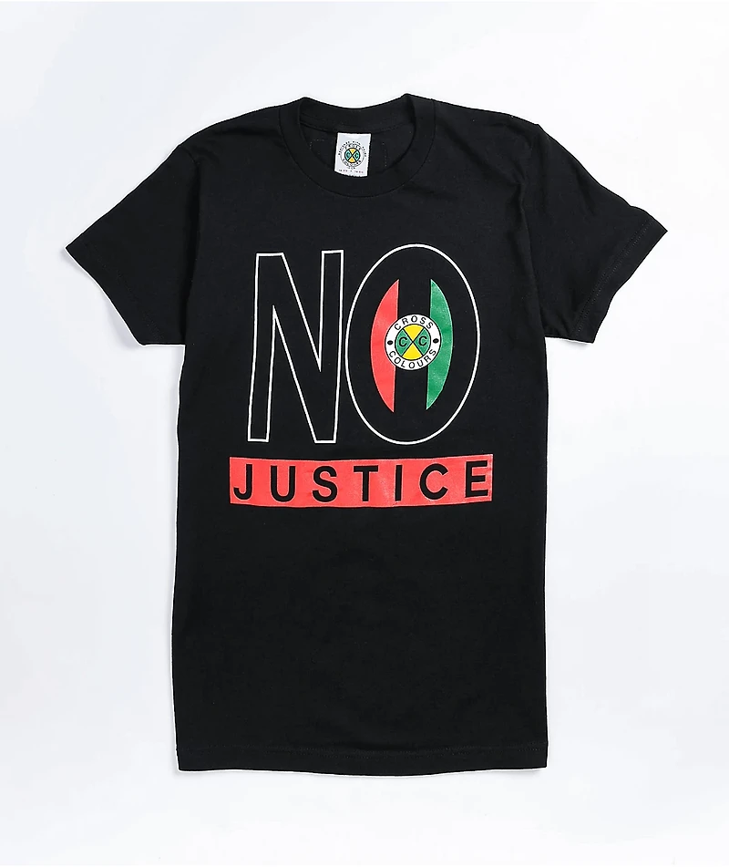 Cross Colours No Justice Peace Black T-Shirt