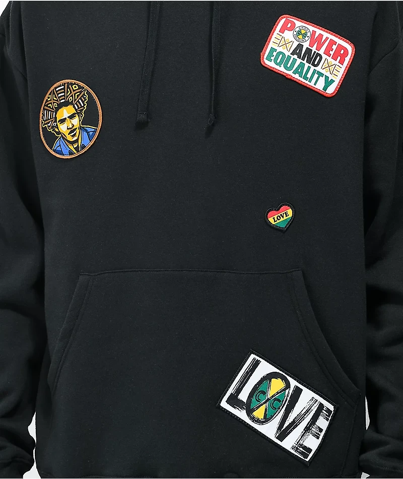 Cross Colours Patches Black Hoodie