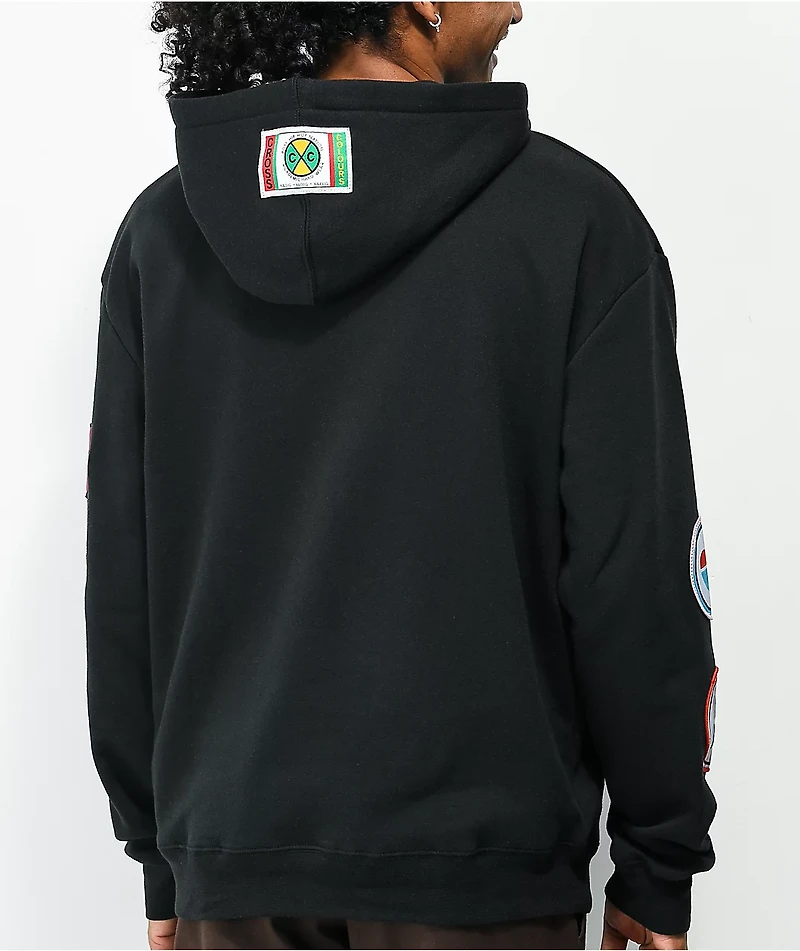 Cross Colours Patches Black Hoodie
