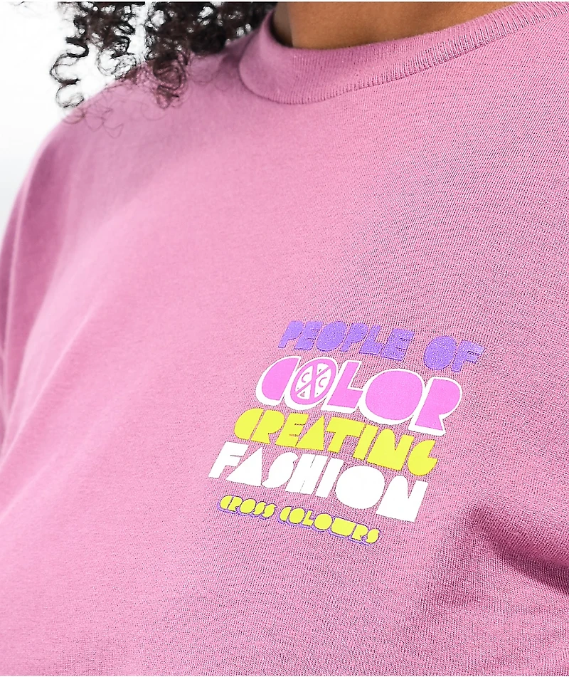 Cross Colours People Of Color Purple T-Shirt