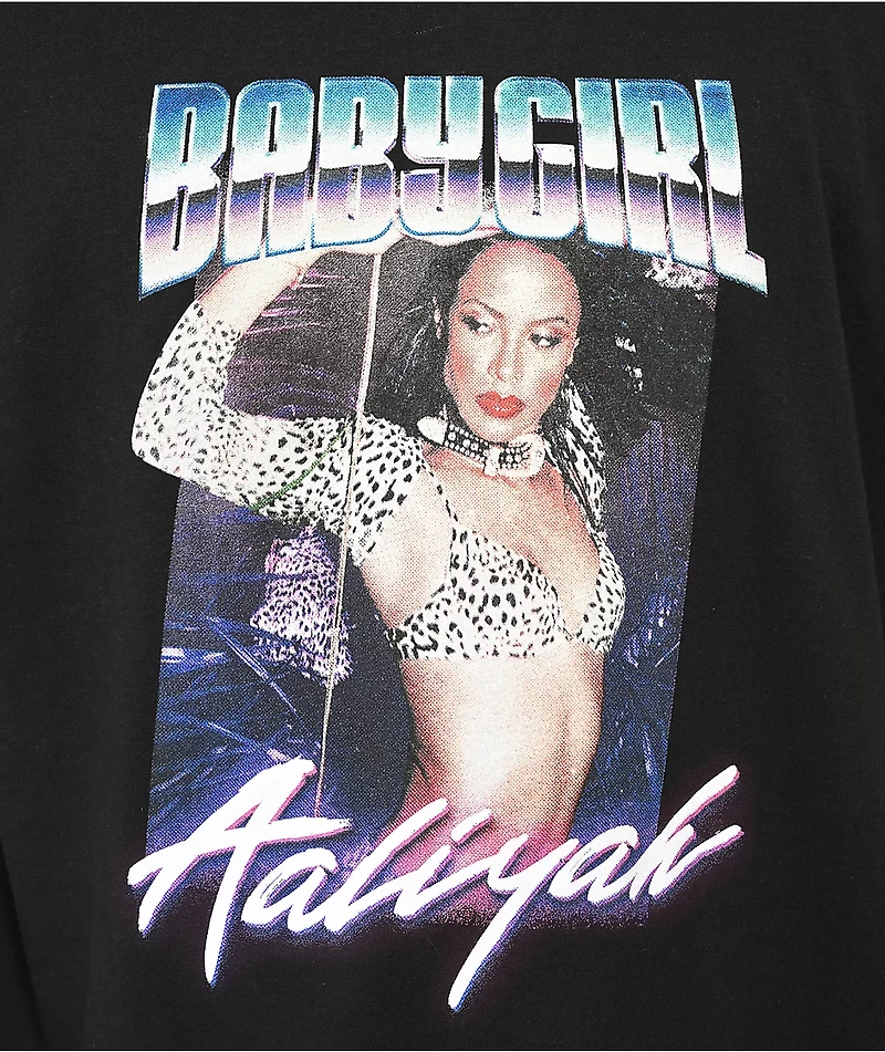 Cross Colours x Aaliyah Baby Girl Jersey Black T-Shirt