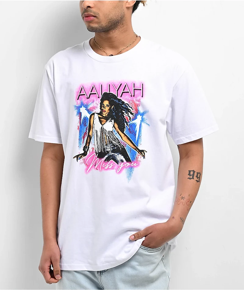 Cross Colours x Aaliyah Miss You White T-Shirt