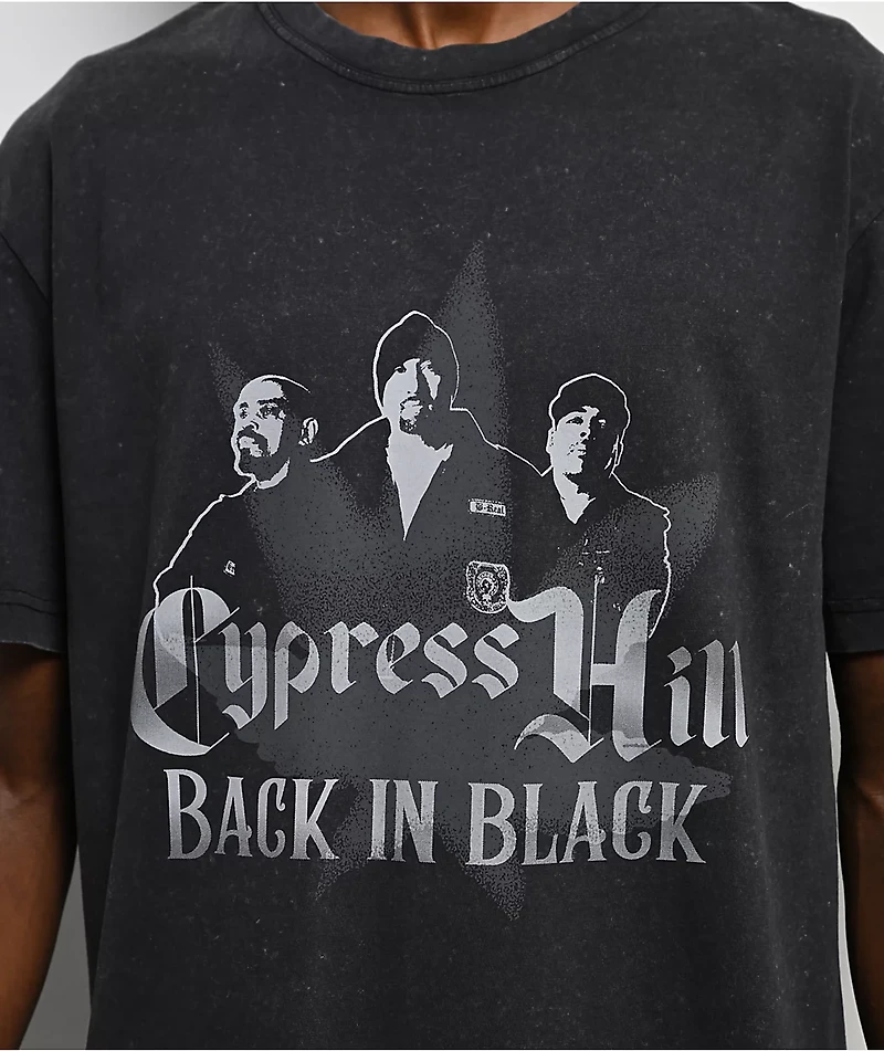 Cross Colours x Cypress Hill Back In Black Wash T-Shirt