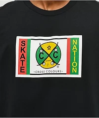 Cross Colours x Skate Nation Ghana Label Black T-Shirt