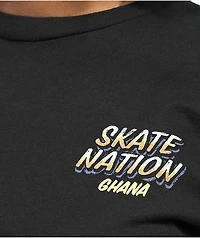Cross Colours x Skate Nation Ghana Black Crop T-Shirt