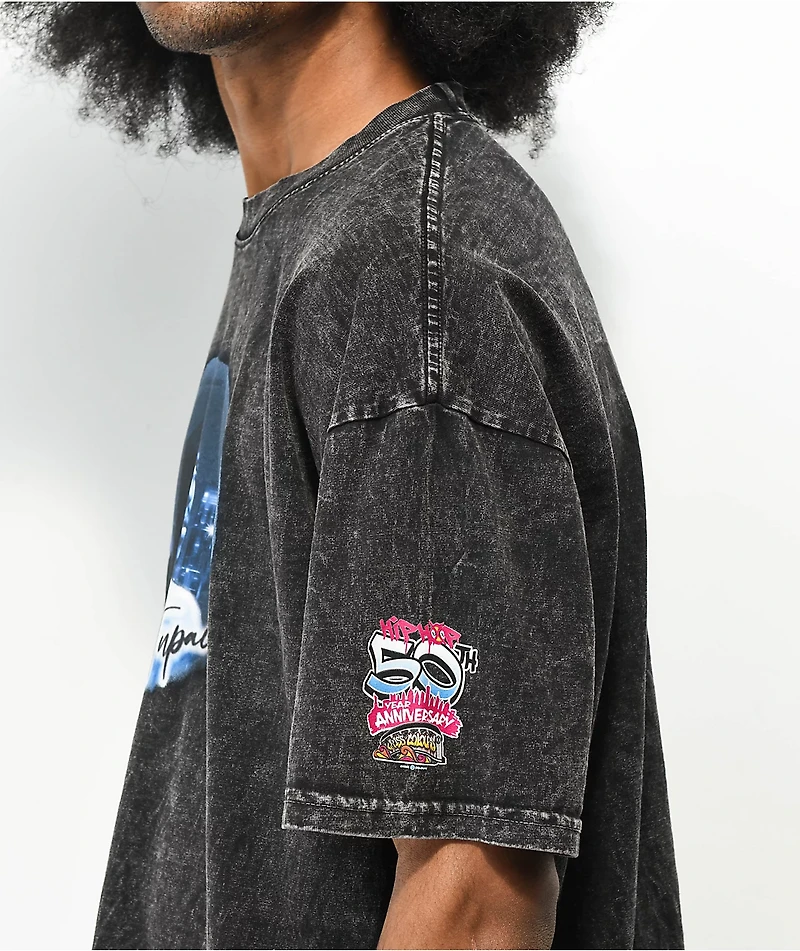 Cross Colours x Tupac City Lights Black Wash T-Shirt