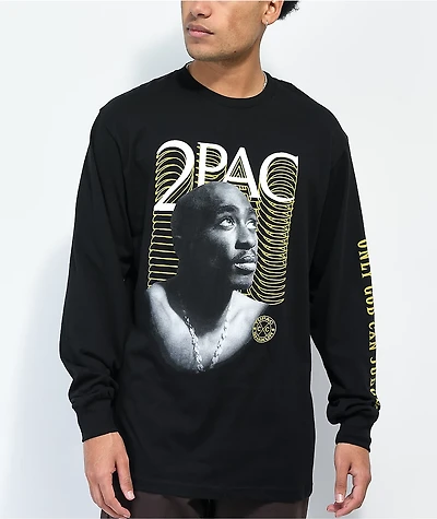 Cross Colours x Tupac Shakur Profile Black Long Sleeve T-Shirt