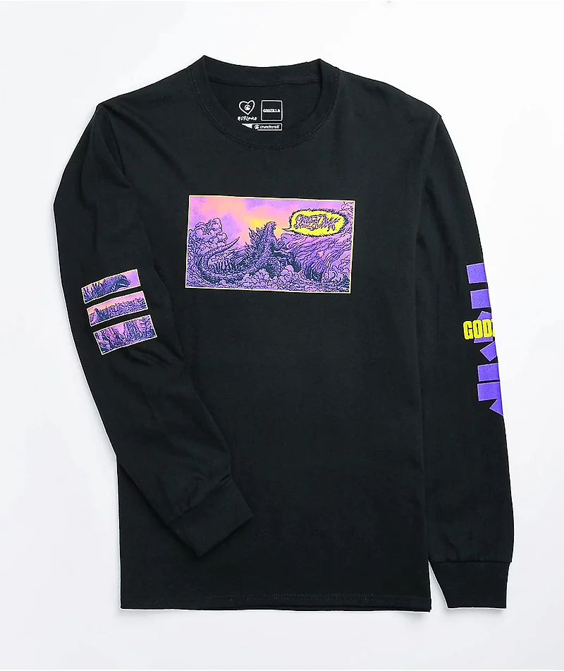 Crunchyroll x Godzilla Skreeonk Black Long Sleeve T-Shirt