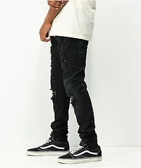 Crysp Denim Atlantic Paint Splatter Black Jeans
