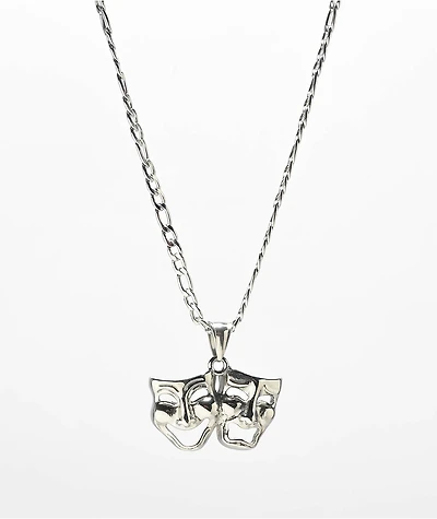Cyberspace Shop Smile Now Cry Later 18" Silver Chain Necklace