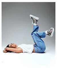 D'Amelio Footwear Eyekonn Graffiti High Top Platform Shoes