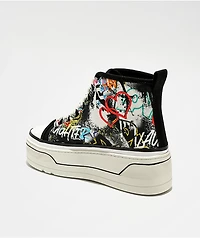 D'Amelio Footwear Eyekonn Graffiti High Top Platform Shoes