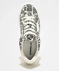 D'Amelio Footwear x Sharpie Coffee Print White Shoes