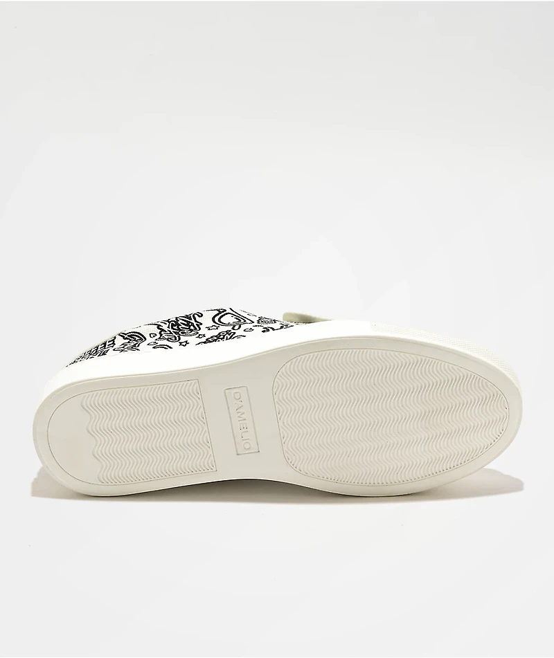 D'Amelio Footwear x Sharpie Coffee Print White Shoes