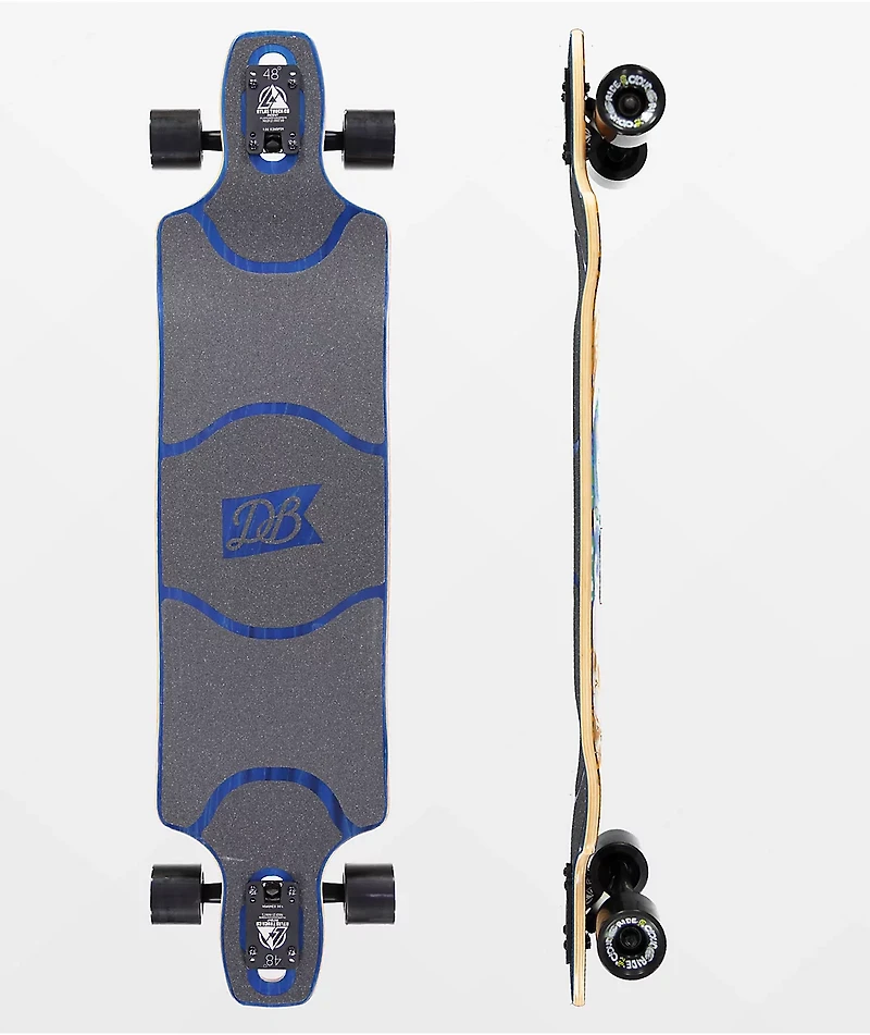 DB Longboards Paradigm Blue & Gold 41" Drop Through Longboard Complete