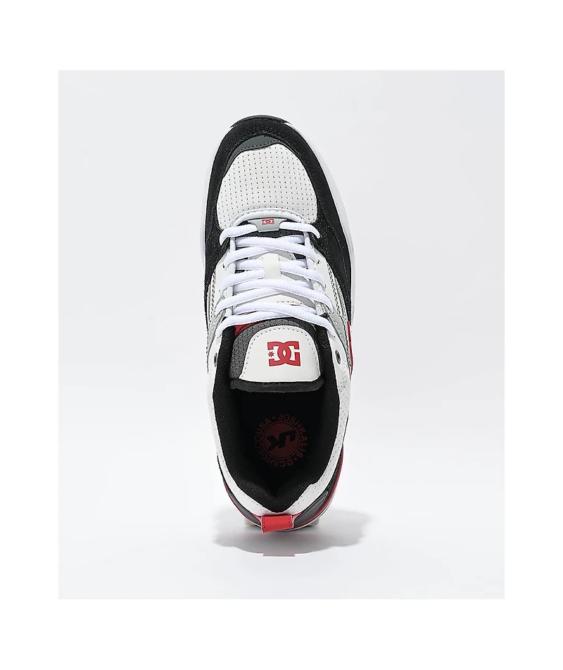 DC Ascend White, Black & Grey Skate Shoes