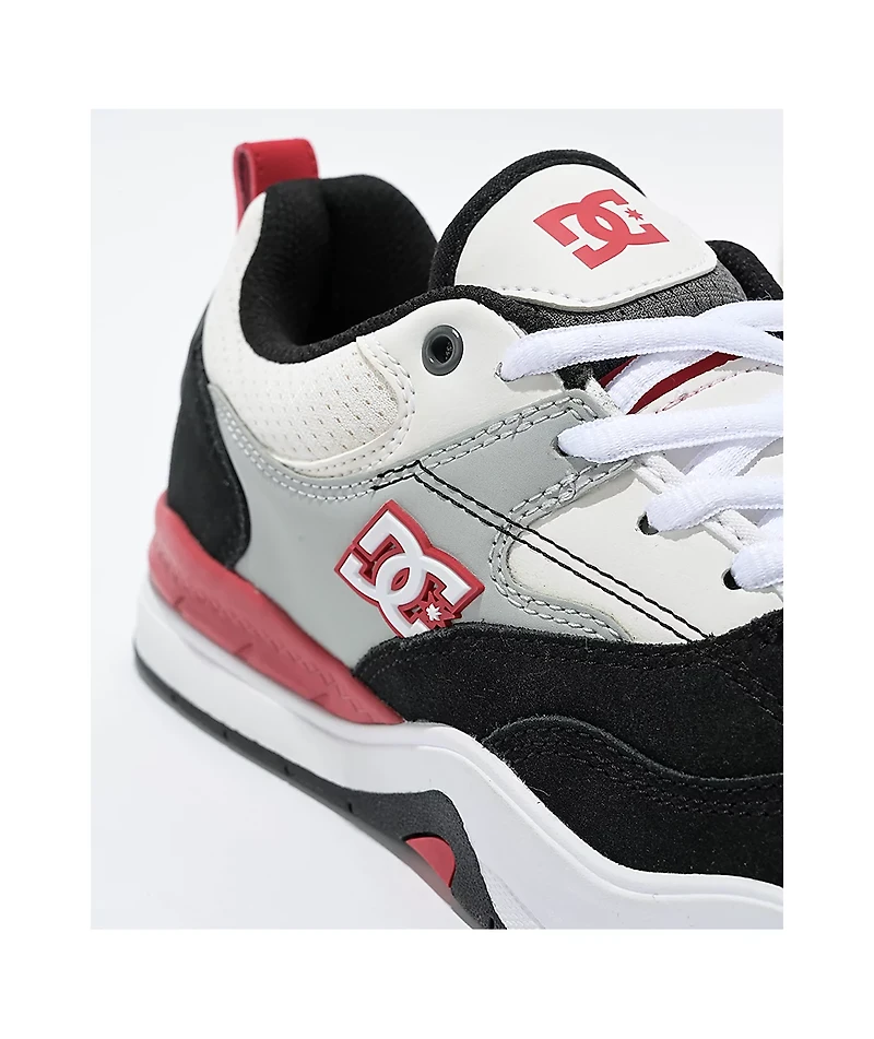 DC Ascend White, Black & Grey Skate Shoes